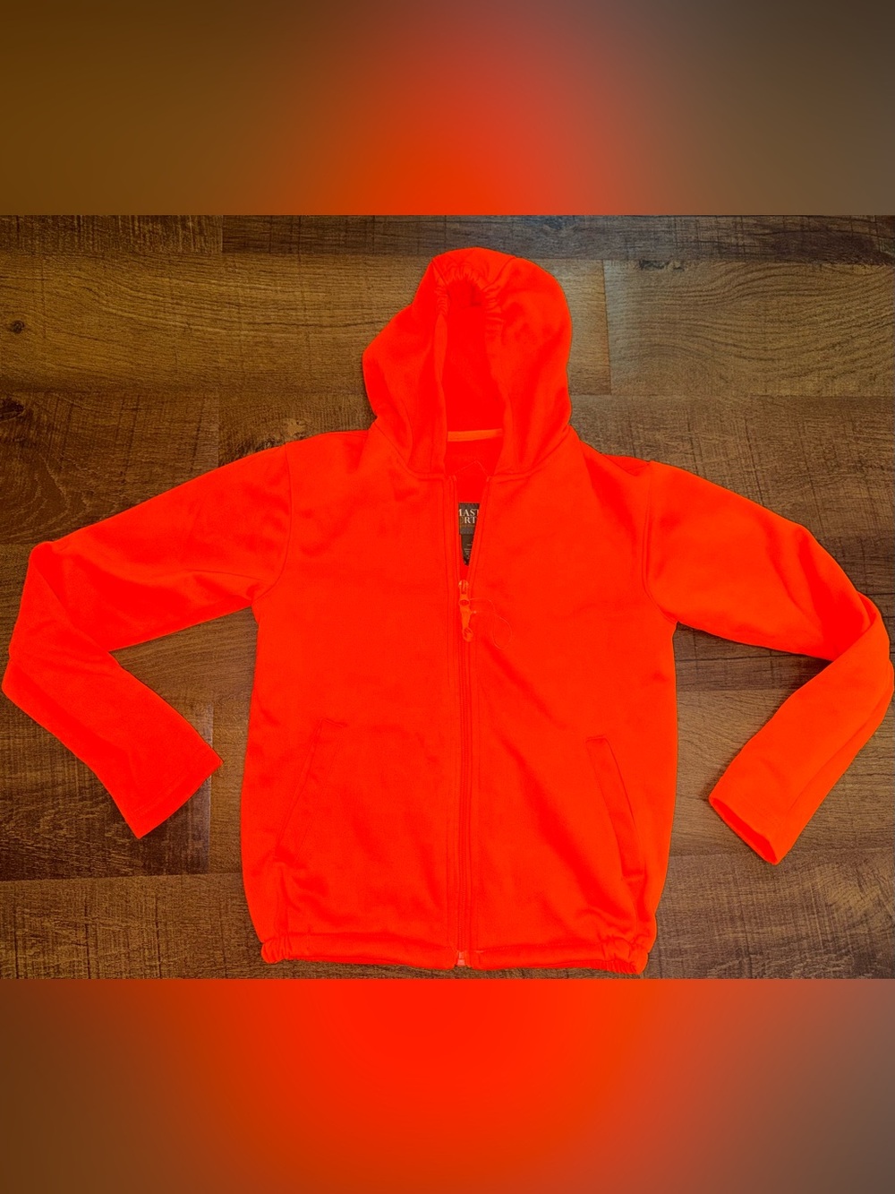 Kids Master Sportsman Blaze Orange Hooded Zip Jacket small
